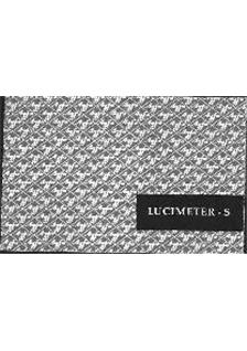 Agfa Lucimeter S manual. Camera Instructions.